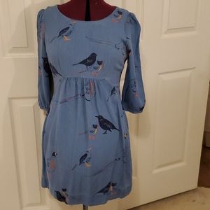 Boden bird print dress
